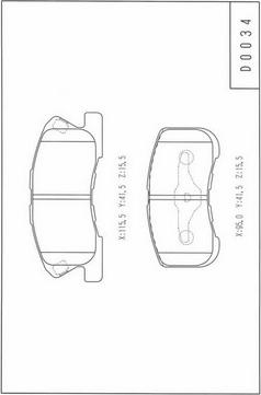 NPS D360U23 - Комплект спирачно феродо, дискови спирачки vvparts.bg