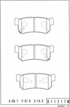 NPS D361O03 - Комплект спирачно феродо, дискови спирачки vvparts.bg