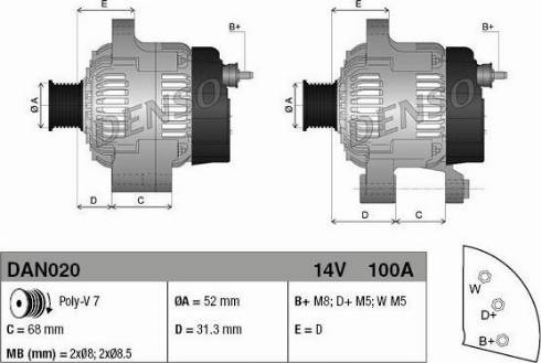 NPS DAN020 - Генератор vvparts.bg