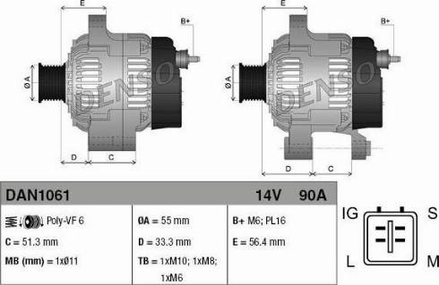 NPS DAN1061 - Генератор vvparts.bg