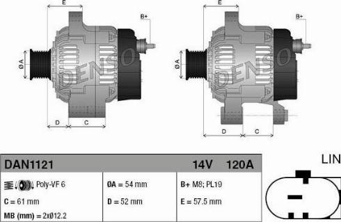 NPS DAN1121 - Генератор vvparts.bg