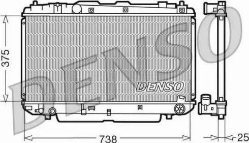 NPS DRM50021 - Радиатор, охлаждане на двигателя vvparts.bg