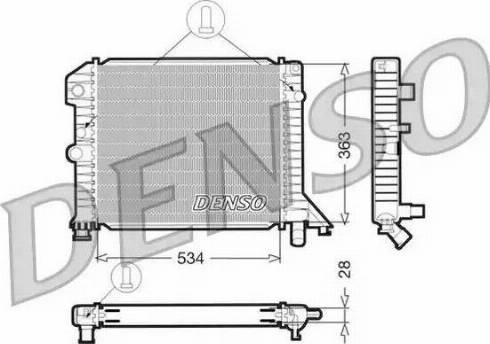 NPS DRM33021 - Радиатор, охлаждане на двигателя vvparts.bg