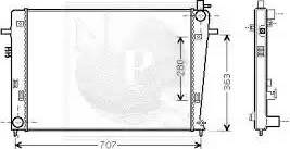 NPS H156A40 - Радиатор, охлаждане на двигателя vvparts.bg