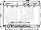 NPS H156I55 - Радиатор, охлаждане на двигателя vvparts.bg