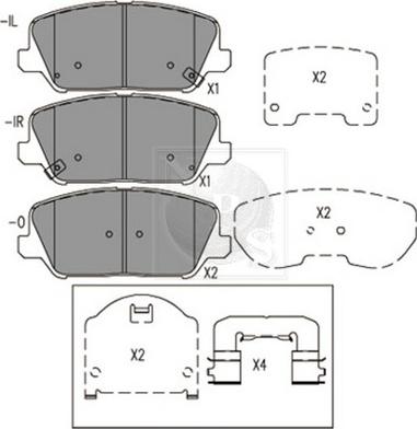 Stellox 000 436-SX - Комплект спирачно феродо, дискови спирачки vvparts.bg