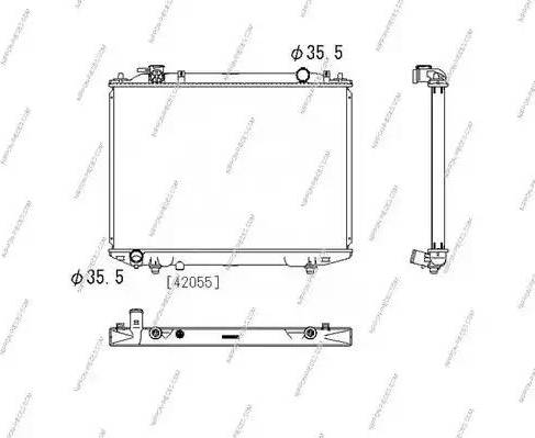 NPS M156A77 - Радиатор, охлаждане на двигателя vvparts.bg