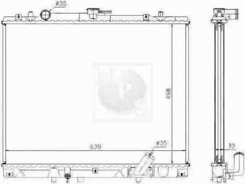 NPS M156I34 - Радиатор, охлаждане на двигателя vvparts.bg