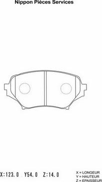 NPS M360A64 - Комплект спирачно феродо, дискови спирачки vvparts.bg