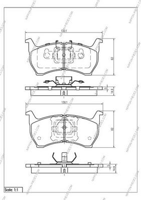 NPS M360A01 - Комплект спирачно феродо, дискови спирачки vvparts.bg