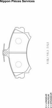 NPS M360I64 - Комплект спирачно феродо, дискови спирачки vvparts.bg