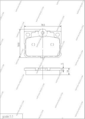 NPS M360I62 - Комплект спирачно феродо, дискови спирачки vvparts.bg