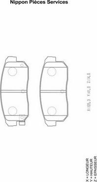 NPS M361A07 - Комплект спирачно феродо, дискови спирачки vvparts.bg