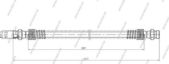 NPS M370I11 - Спирачен маркуч vvparts.bg