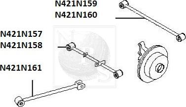 NPS N421N159 - Носач, окачване на колелата vvparts.bg