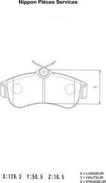 NPS N360N51 - Комплект спирачно феродо, дискови спирачки vvparts.bg