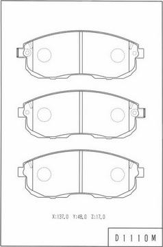 NPS N360N66 - Комплект спирачно феродо, дискови спирачки vvparts.bg