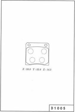 NPS N360N00 - Комплект спирачно феродо, дискови спирачки vvparts.bg