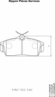 NPS N360N79 - Комплект спирачно феродо, дискови спирачки vvparts.bg