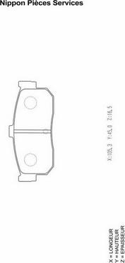 NPS N361N30 - Комплект спирачно феродо, дискови спирачки vvparts.bg