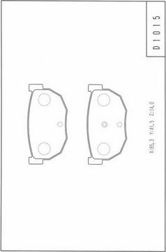 NPS N361N23 - Комплект спирачно феродо, дискови спирачки vvparts.bg