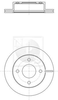 NPS N330N59 - Спирачен диск vvparts.bg