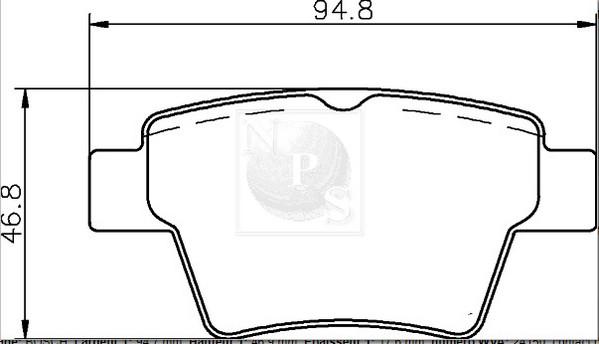 NPS P361A05 - Комплект спирачно феродо, дискови спирачки vvparts.bg