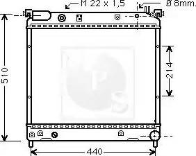 NPS S156I09 - Радиатор, охлаждане на двигателя vvparts.bg