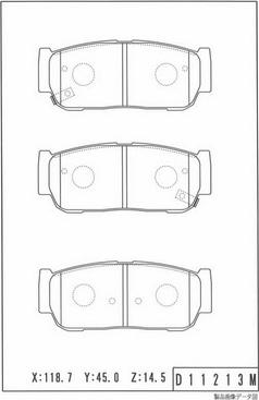 NPS S361G05 - Комплект спирачно феродо, дискови спирачки vvparts.bg