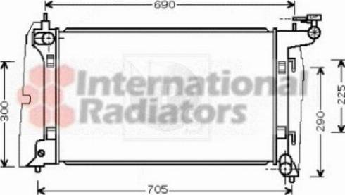 NPS T156A64 - Радиатор, охлаждане на двигателя vvparts.bg