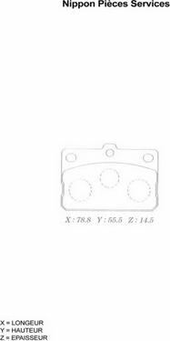 NPS T360A10 - Комплект спирачно феродо, дискови спирачки vvparts.bg