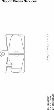 NPS T361A25 - Комплект спирачно феродо, дискови спирачки vvparts.bg