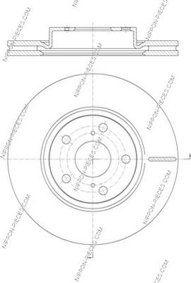 NPS T330A151 - Спирачен диск vvparts.bg