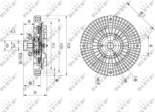 NRF 49566 - Съединител, вентилатор на радиатора vvparts.bg