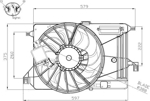 NRF 47964 - Вентилатор, охлаждане на двигателя vvparts.bg