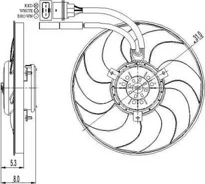 NRF 47408 - Вентилатор, охлаждане на двигателя vvparts.bg