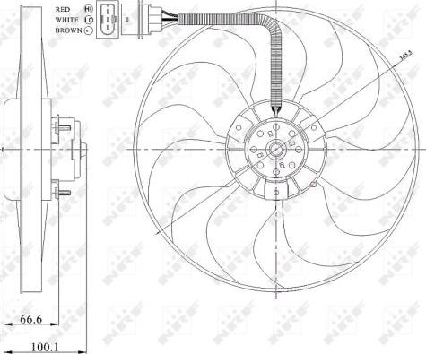 NRF 47204 - Вентилатор, охлаждане на двигателя vvparts.bg