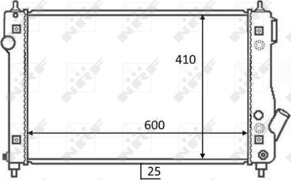 NRF 59054 - Радиатор, охлаждане на двигателя vvparts.bg