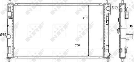 NRF 59089 - Радиатор, охлаждане на двигателя vvparts.bg