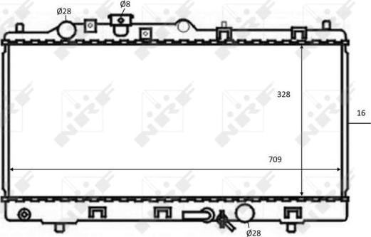 NRF 59075 - Радиатор, охлаждане на двигателя vvparts.bg