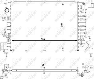 NRF 59149 - Радиатор, охлаждане на двигателя vvparts.bg