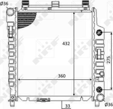 NRF 59102 - Радиатор, охлаждане на двигателя vvparts.bg