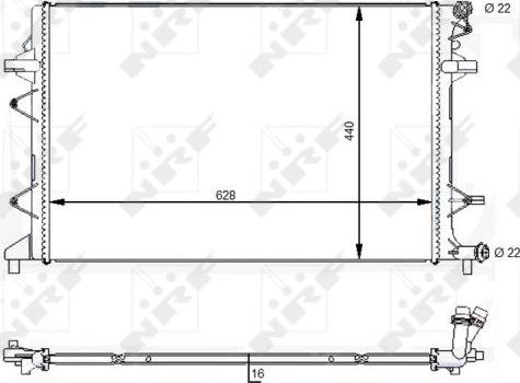 NRF 59118 - Радиатор, охлаждане на двигателя vvparts.bg