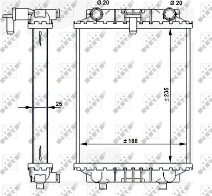 NRF 59183 - Радиатор, охлаждане на двигателя vvparts.bg