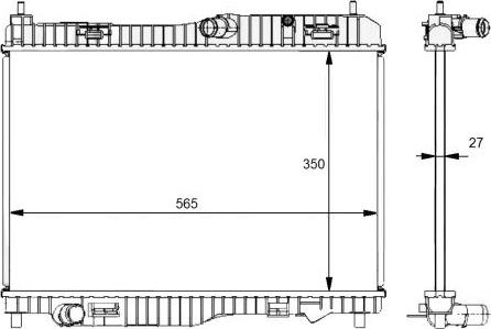 NRF 59134 - Радиатор, охлаждане на двигателя vvparts.bg