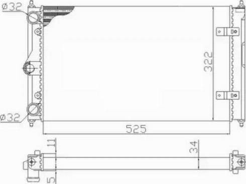 NRF 59128 - Радиатор, охлаждане на двигателя vvparts.bg