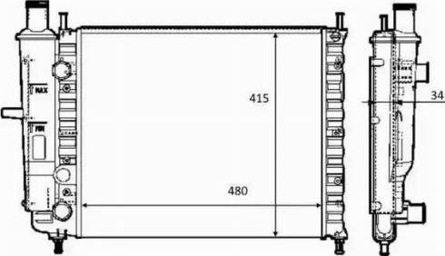 NRF 59123 - Радиатор, охлаждане на двигателя vvparts.bg