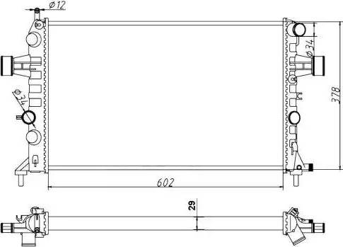 NRF 54668A - Радиатор, охлаждане на двигателя vvparts.bg