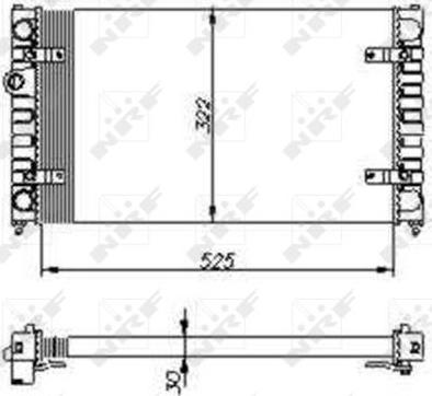 NRF 54688 - Радиатор, охлаждане на двигателя vvparts.bg