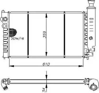 NRF 54635 - Радиатор, охлаждане на двигателя vvparts.bg